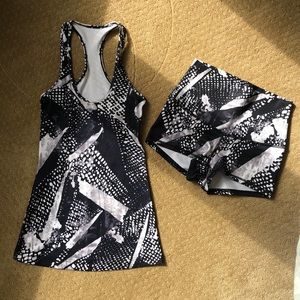 Lululemon tank and shorts set